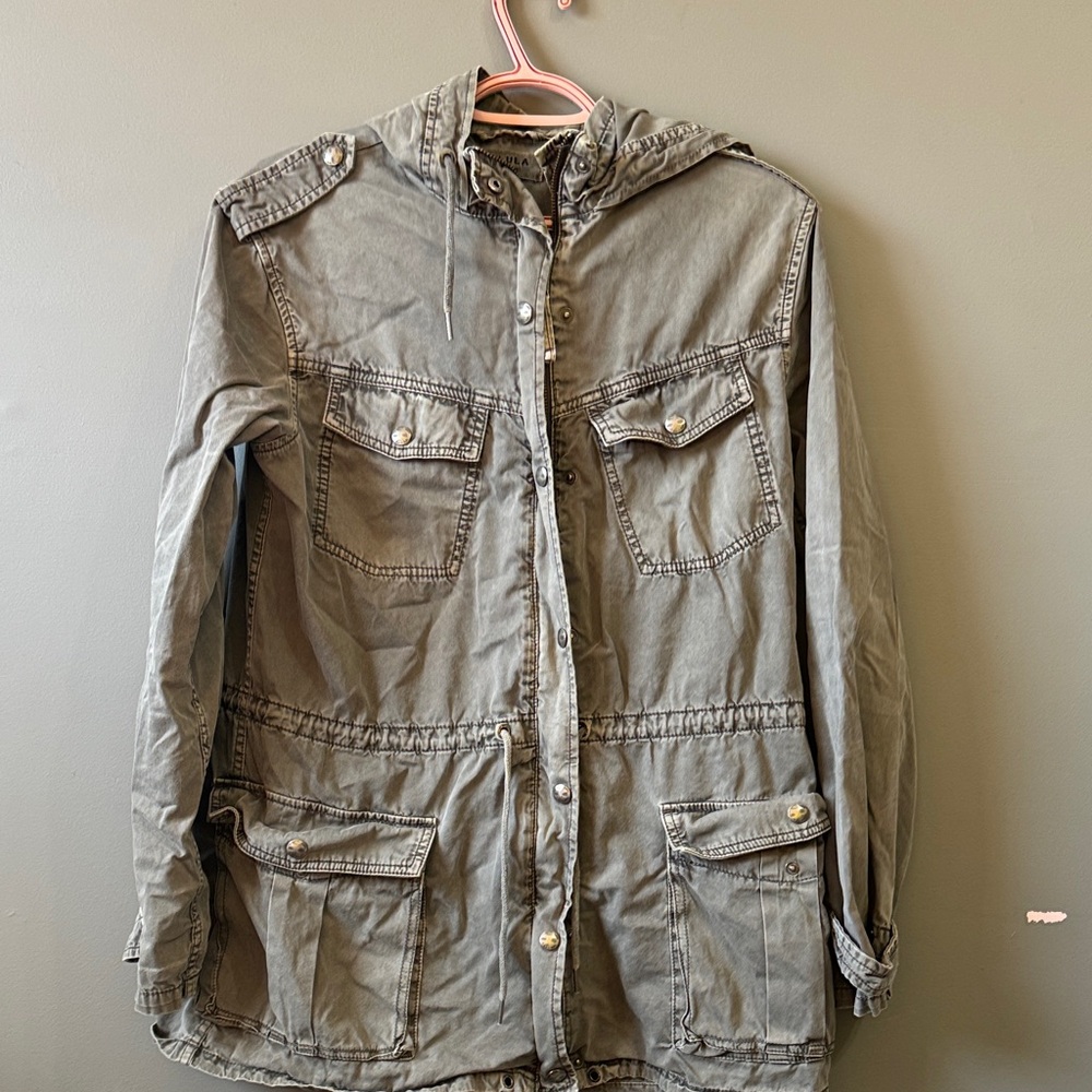 Talula Utility Jacket in Olive Green